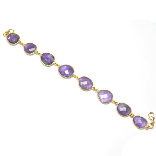 Amethyst 925 Sterling Sliver Bracelet Jewelry