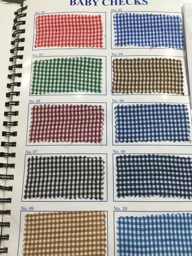 School uniform baby checks shirting fabrics