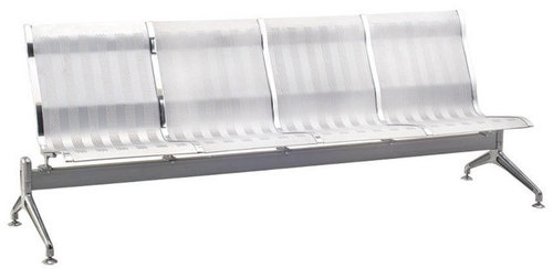 Airport Chair - Aluminum & Plastic, 70x180x80 cm, Silver | Comfortable Seating, Durable Materials, Easy Maintenance, Lightweight, Space Saving, Stylish Design, Three Seater, Load Capacity 300kg, 1-Year Warranty, 30kg Weight