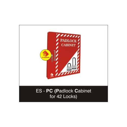 Red Or Customisable Lockout Padlock Cabinet For 42 Locks