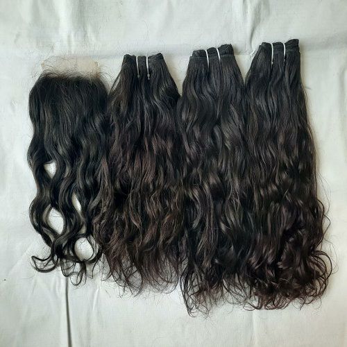 Raw Natural Water Wave Hair Extension With Closure