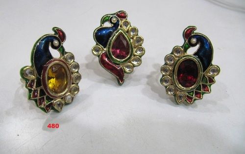 Peacock Enamel Rings