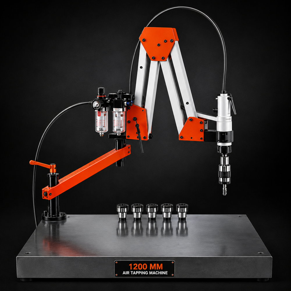 Pneumatic Tapping Machine - Mild Steel, Automatic, 0.4-1.5 kW, Max Hole Diameter <50 mm | Robust Design, Easy to Use, Durable Finish