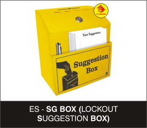 Suggestion Box - Solid Steel, Variable Sizes, Yellow Finish | Secure Storage, Easy Access, Durable Material, Customizable Design