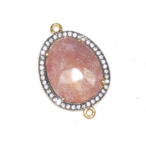 Multi Sapphire with Cz 925 Sterling Sliver Connector Jewelry