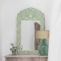 Adriana Green Bone Inlay Mirror
