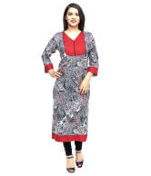 Caitlin Red Woollen Straight Kurti