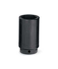 3/8" Sq. Drive High Grade Alloy Steel Single Hex Deep Impact Socket - Color: Black