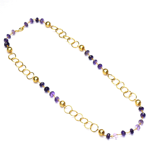Amethyst 925 Sterling Sliver Necklace Jewelry