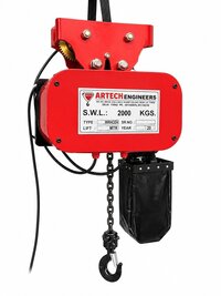Electric Chain Pulley Block - 20 Tons Capacity, 415v Electric Supply | Variable Lifting Speed, Ip-55 Insulation, Forged Hook, Manual/electrical Trolley, 50hz Frequency