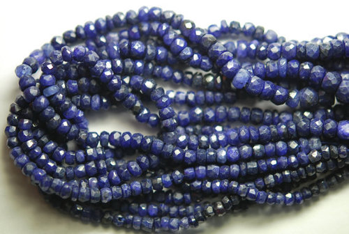 Blue Sapphire Faceted Rondelle