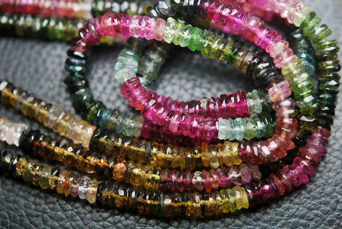 Round Brilliant Cut Tourmaline Faceted Rondelle