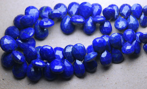 Pear Cut Lapis Lazuli Faceted Rondelle