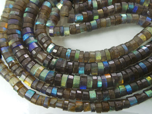 Round Brilliant Cut Lapis Lazuli Faceted Rondelle