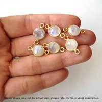 Round Brilliant Cut Rainbow Moonstone Faceted Rondelle