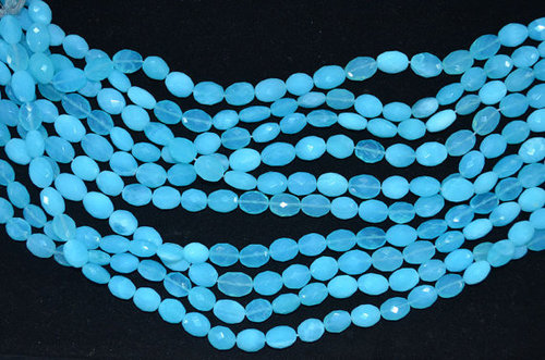 Blue Peruvian Opal Smooth Oval
