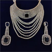 American Diamond Bridal Sets - Excellent Cut, Princess Cut Diamonds | Natural With Laser Drilled Enhancements, Silver And Golden Fancy Colors