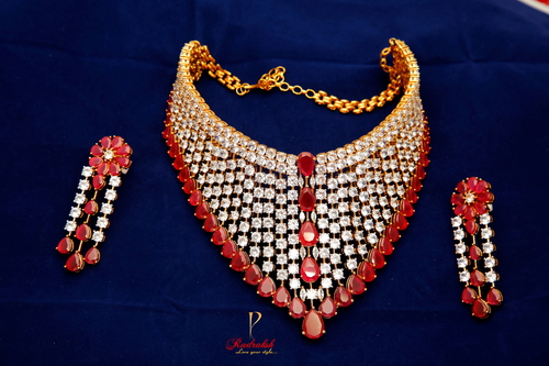 American Diamond Designer Jewellery - Excellent Diamond Cut, Pear Cut Natural Diamonds , Laser Drilling Enhancements, Silver Fancy and White Color