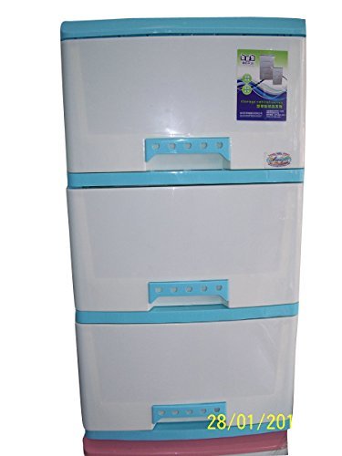 Storage Drawer Cabinet (4 Layers Blue/White)