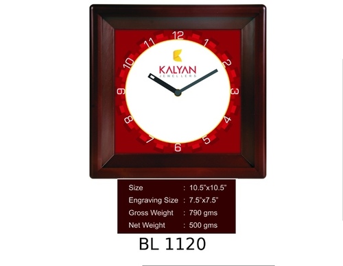 Wall Clock - Wood And Glass, 12x12 Inches, Brown, Quartz Mechanism | Elegant Design, Accurate Time, Customizable, Easy To Read, Office Decor