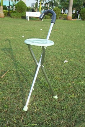 Walking Stick with Folding Stool chair