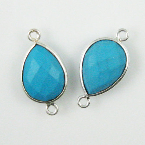Blue Turquoise Faceted Pear