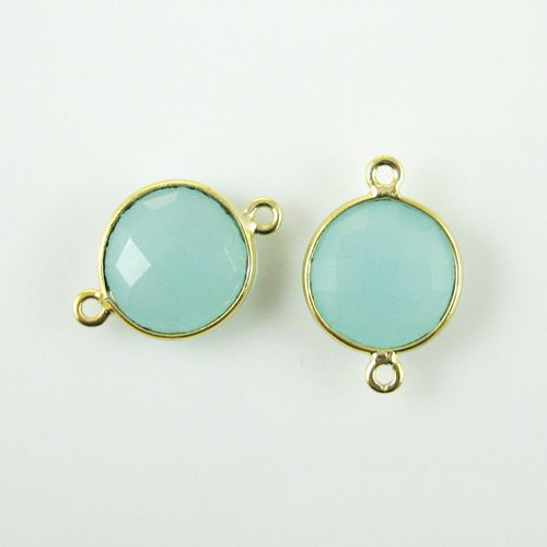 Natural Aqua Chalcedony Faceted Round