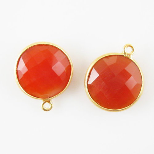 Red Labradorite Faceted Round