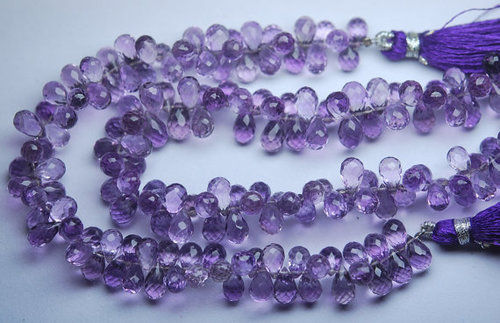 Pear Cut Brazil Amethyst Faceted Drops