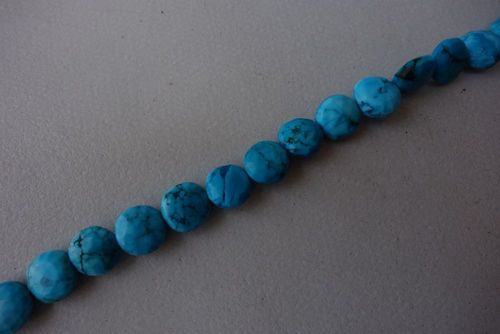 Round Brilliant Cut Turquoise Coin