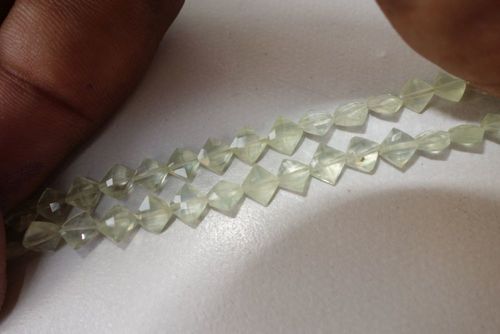 Green Prehnite Faceted Diomold