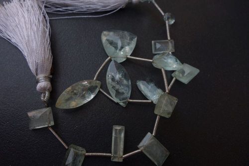 Cushion Cut Aquamarine Faceted Fancy