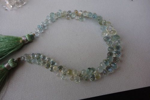 Multi Aquamarine Faceted Drops