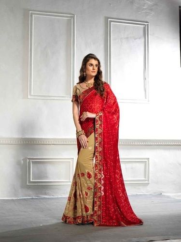 Fancy Designer Exclusive Latest Georgette Saree