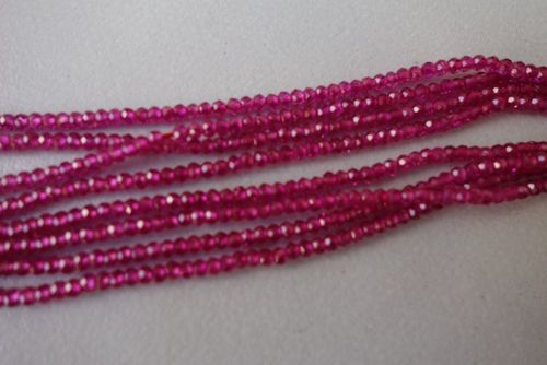 Ruby Imitation Faceted Rondelle