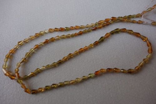 Yellow Perto Tourmaline Faceted Drops
