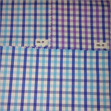 Poly Cotton Yarn Dyed Check Fabric By SHOMER EXPORTS
