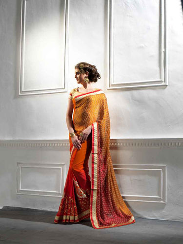 Fancy Designer Exclusive Latest Georgette Saree