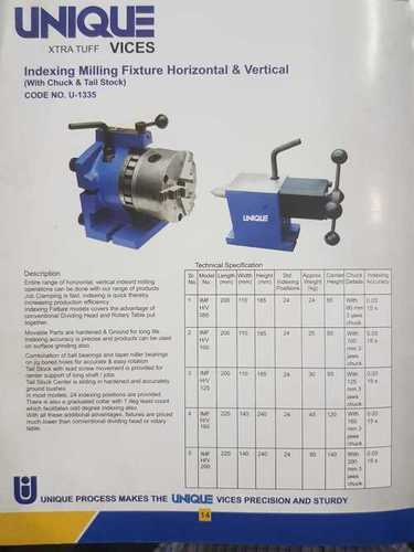 Indexing milling fixture horizontal and vertical