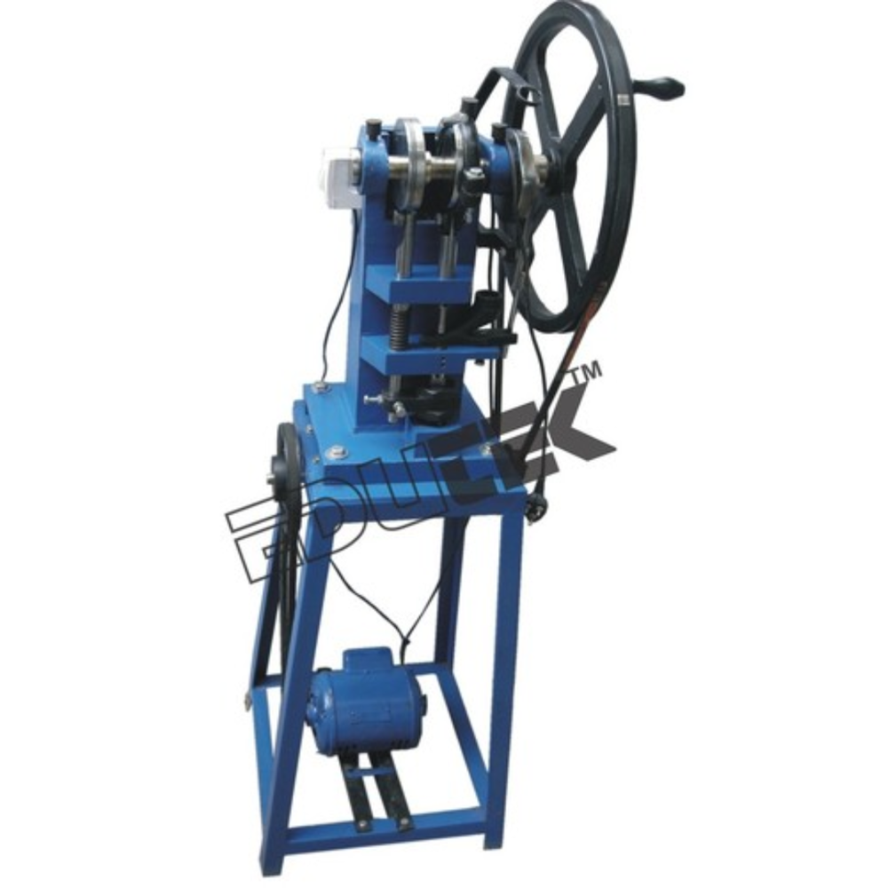 Tablet Making Machine - Electrically Operated Model ETP-204A, Steel Material, Compatible with 6, 9, 12 mm Dies | 220V AC, 50Hz, Single Phase