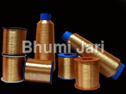 Gold Zari Thread - Polyester, 0.1-0.3mm Diameter, 100-1000m Length | Luxurious Shine, Intricate Designs, Durable, Versatile Use, Elegant Look