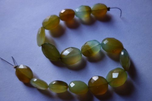 Green Bio Chalcedony Faceted Oval