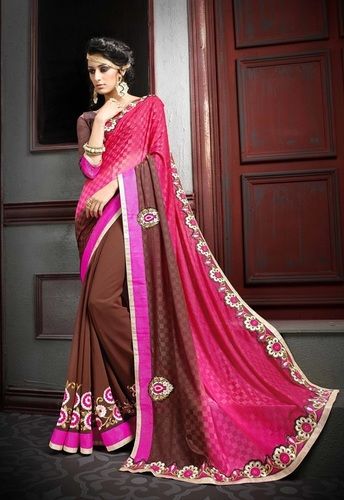  Designer Party Wear Multi Color Georgette Saree 