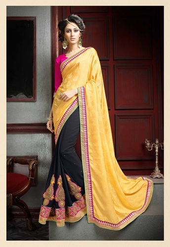 Designer Party Wear Multi Color Georgette Saree