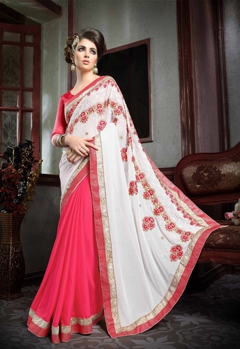  Designer Party Wear Multi Color Georgette Saree 