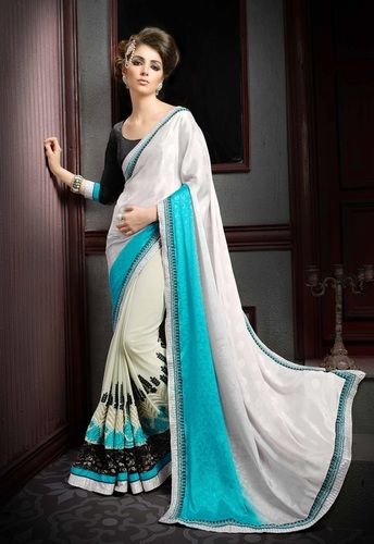  Designer Party Wear Multi Color Georgette Saree 