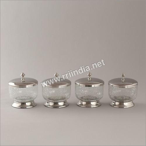 Designer Glass Dry Fruit Bowl