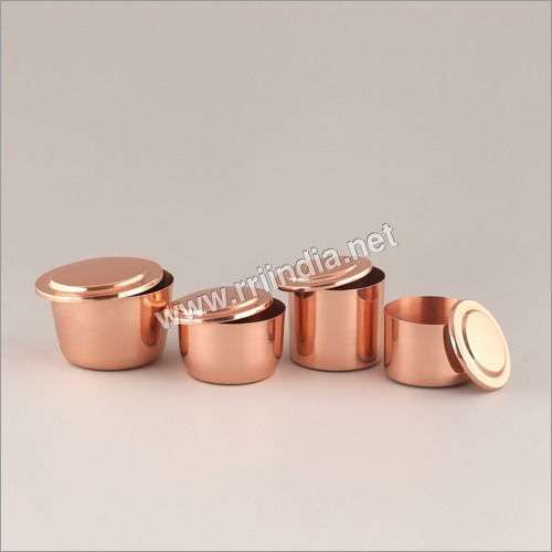 Steel Container Set Copper Finish