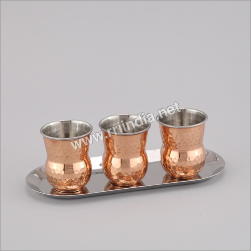 Set of 3 Copper Mugs
