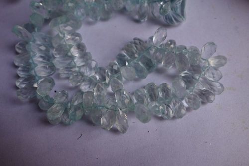Oval Cut Aquamarine Faceted Drops